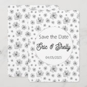 Grafische pioenrozen. kaart (Voorkant / Achterkant)