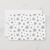 Grafische pioenrozen. RSVP kaartje (Achterkant)