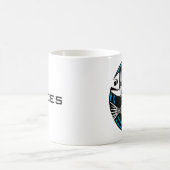 Grafische pisces visskeletten magische mok (Center)