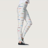 Grafische plaats van de Wereld op lichtgrijs Leggings (Rechts)