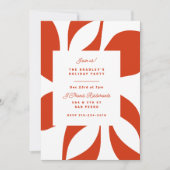 Grafische Poinsettia Kerstmis Kaart (Voorkant)