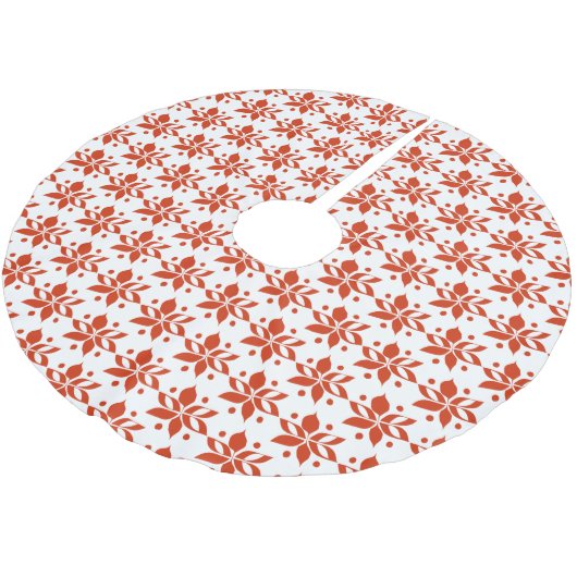 Grafische Poinsettia Kerstmis Kerstboom Rok (Gekanteld)