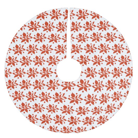 Grafische Poinsettia Kerstmis Kerstboom Rok (Voorkant)