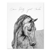 Grafische potlood voor paardenkunst, zwart-wit foto afdruk (Voorkant)