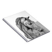 Grafische potlood voor paardenkunst, zwart-wit notitieboek (Rechterzijde)