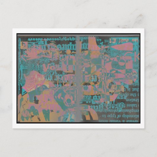 Grafische puinhoop feestdagenkaart (Voorkant)