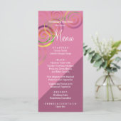 Grafische regenboogspiralen met diep Paars Menu (Staand voorkant)