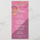 Grafische regenboogspiralen met diep Paars Menu (Voorkant)