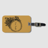  grafische retro bagagelabel (Voorkant (horizontaal))