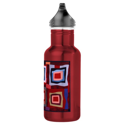 GRAFISCHE RODE QUILT BLOKKEN WATERFLES  (Rechts)