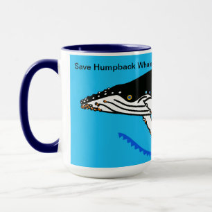 Grafische Save Bultrug WALVISSEN - Oceaan - Blauw Mok