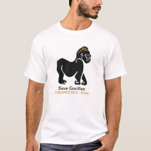 Grafische Save GORILLAS -Wildlife krijger - T-shirt