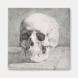 Grafische schedelkunst: minimalistisch en krachtig magneet