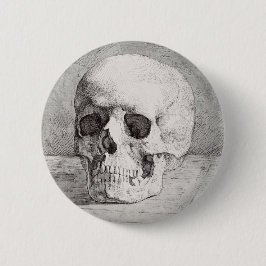 Grafische schedelkunst: minimalistisch en krachtig ronde button 5,7 cm