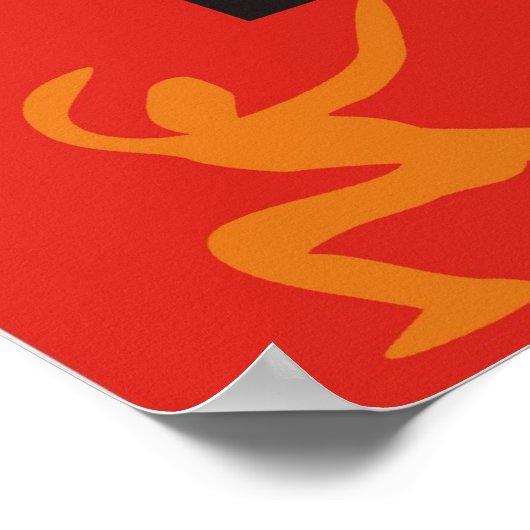 Grafische schetsen van mensen die dansen en spring poster (Hoek)