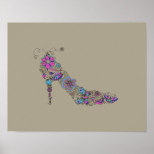 Grafische schoen - 11x14 Poster / 2 Canvas wijzige