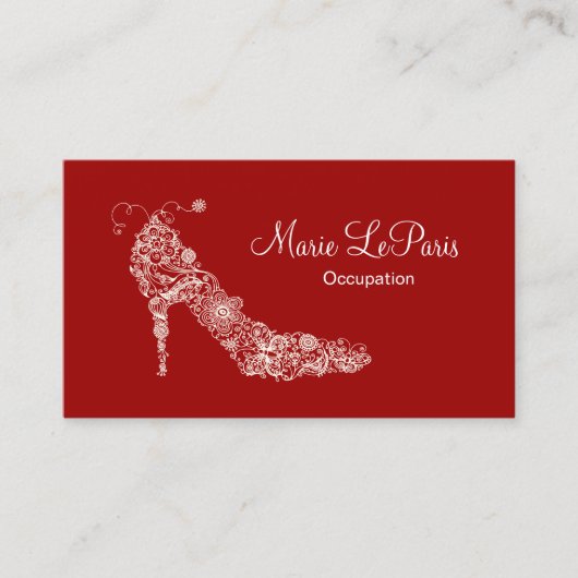 Grafische schoen - VERANDERINGSKLEUR Visitekaartje (Voorkant)