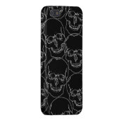 Grafische Skulls White Outline on Black iPhone5 Ho iPhone Hoesje (Achterkant Rechts)