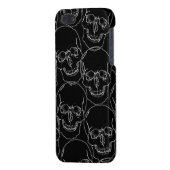 Grafische Skulls White Outline on Black iPhone5 Ho iPhone Hoesje (Achterkant Links)