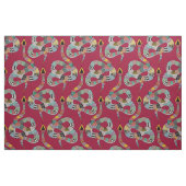 Grafische slang karmozijnrood stof (Fat Quarter)