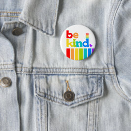 Grafische slogan voor regenboogkleuren ronde button 5,7 cm