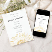 Grafische soonbloem Uitnodiging