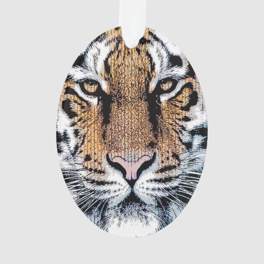 Grafische stijl Tiger Portret Ornament (achterkant)