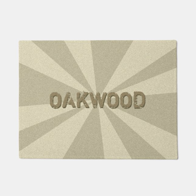 Grafische stralen  elke kleur elke naam deurmat (Voorkant)