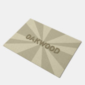 Grafische stralen  elke kleur elke naam deurmat (Schuin)