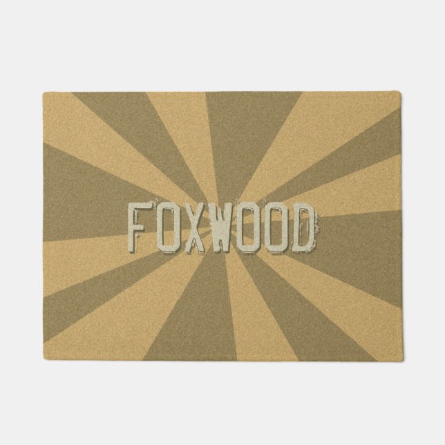 Grafische stralen  elke kleur elke naam deurmat (Voorkant)