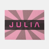 Grafische stralen  elke kleur elke naam deurmat (Voorkant)