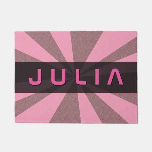 Grafische stralen  elke kleur elke naam deurmat (Voorkant)