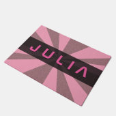 Grafische stralen  elke kleur elke naam deurmat (Schuin)