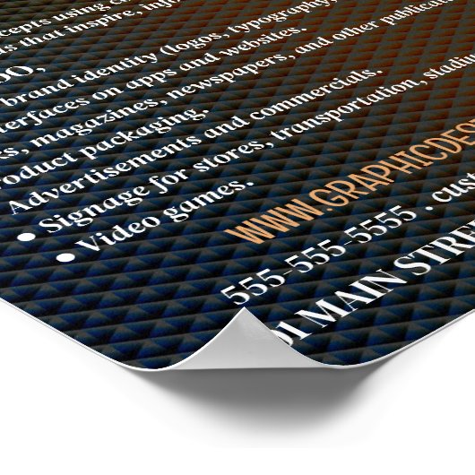 Grafische structuur, grafische vormgever Advertere Poster (Hoek)