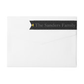 GRAFISCHE STYLE RIBBON WRAP ROND ADRES ETIKET (Achterkant)