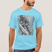 Grafische surfer van sccratchboard t-shirt (Voorkant)
