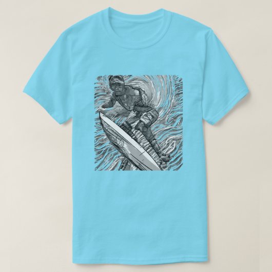 Grafische surfer van sccratchboard t-shirt (Design voorkant)