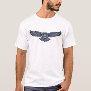 Grafische T-shirt met Grijze Ransuil in Vlucht