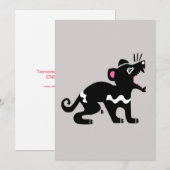 Grafische Tasmaanse DUIVEL - Dierenvriend - Feestdagenkaart (Voorkant / Achterkant)