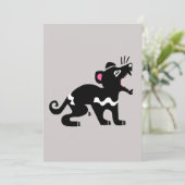 Grafische Tasmaanse DUIVEL - Dierenvriend - Feestdagenkaart (Staand voorkant)