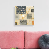 Grafische tegels canvas afdruk (Insitu (Woonkamer))