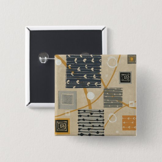 Grafische tegels vierkante button 5,1 cm (Voorkant /achterkant)