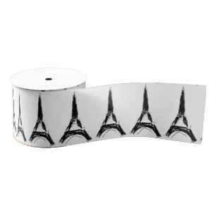 Grafische tekening Eiffeltower Grosgrain Lint