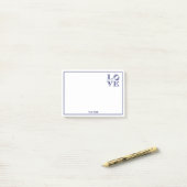 Grafische tekst LOVE - Blauw Post-it® Notes (Op bureau)