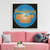 Grafische Thanksgiving Canvas Afdruk (Insitu (Woonkamer))