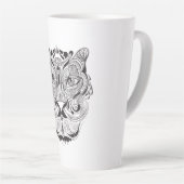 Grafische tijger latte mok (Rechterhoek)