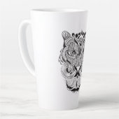 Grafische tijger latte mok (Linkerhoek)