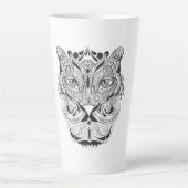 Grafische tijger latte mok (Voorkant)