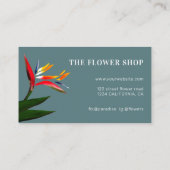 Grafische tropische vogel met paradijse florale il visitekaartje (Achterkant)