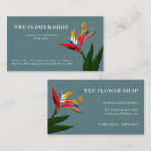 Grafische tropische vogel met paradijse florale il visitekaartje (Voorkant / Achterkant)